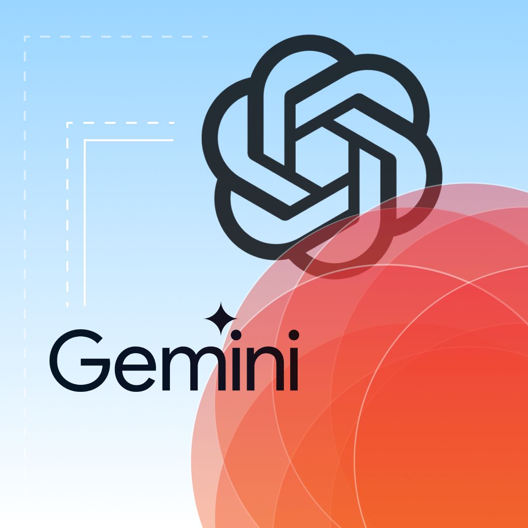 ChatGPT and Gemini logos representing AI search engines